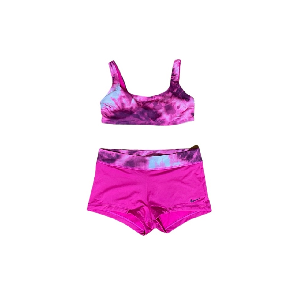 Nike Tie-Dye Sports Crop Top & Shorts Set - Size M